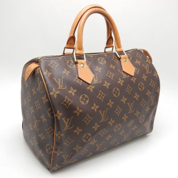 Louis Vuitton Monogram Speedy 30 Handbag Brown - Picture 2 of 8